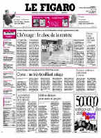 Une du Figaro le 1er septembre 2001